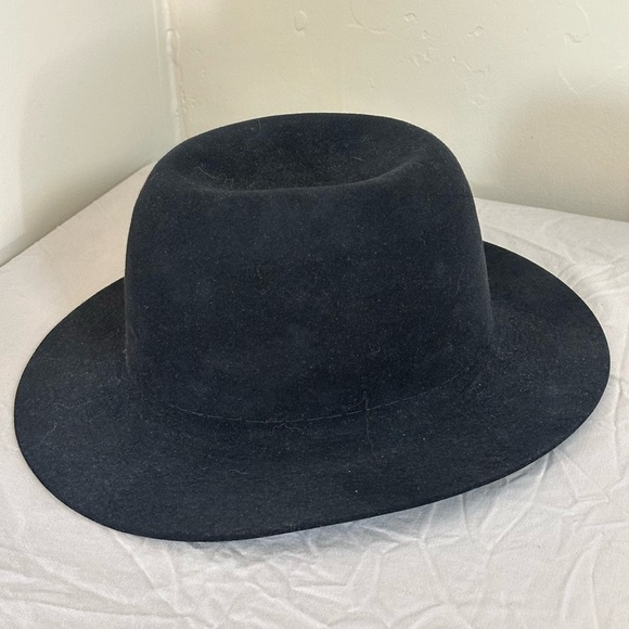 Vintage Artel Fur Blend Felt Hat – Black Wide Brim, Classic Western/Dress Style - Picture 2 of 6